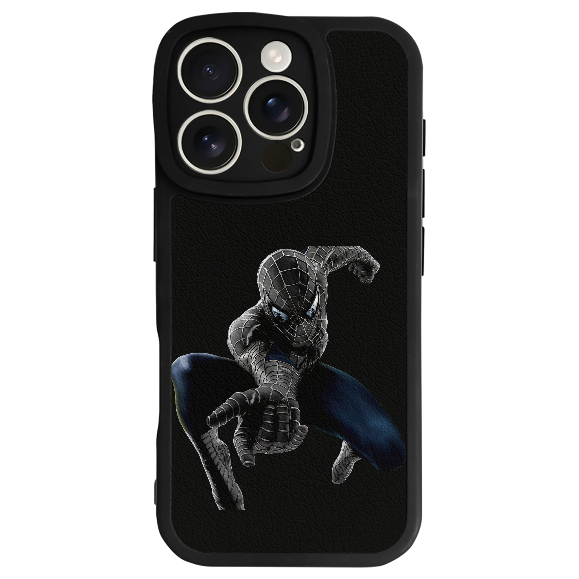 （画像用） Spider Man スパイダーマン 【iPhone 16シリーズ対応】シリコンスマホケース（レザー調） 材質：シリコン
